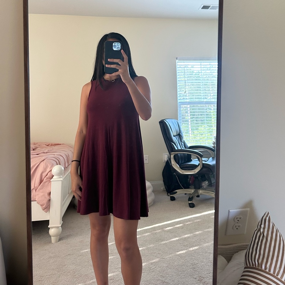 LA Hearts Burgundy Dress